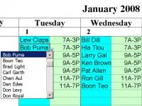 Simple Scheduling Calendar 1.24 screenshot. Click to enlarge!