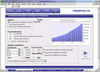 Simpleplanning Investment Calculator  screenshot. Click to enlarge!