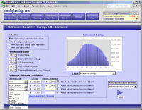 Simpleplanning Retirement Calculator screenshot. Click to enlarge!