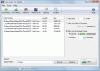 Slice Audio File Splitter 2.01 screenshot. Click to enlarge!