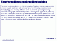 Slowly speed reading 2.3 screenshot. Click to enlarge!