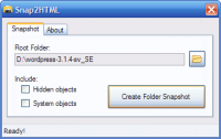 Snap2HTML 2.00 screenshot. Click to enlarge!