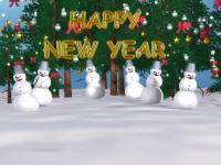 Snowman New year Screensaver 2.2 screenshot. Click to enlarge!