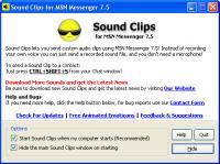 Sound Clips for MSN Messenger 1.7.0 screenshot. Click to enlarge!