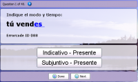 Spanish Verbs 1 1.0.0010 screenshot. Click to enlarge!