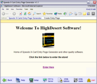 Speedo X-Cart Entry Page Generator 1.1 screenshot. Click to enlarge!