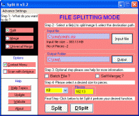 Split it (Award Winning file splitter) 3.2 screenshot. Click to enlarge!
