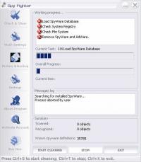 Spy Fighter Cleaner Pro - Spyware Remover 1.4.0.3 screenshot. Click to enlarge!
