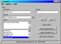 SpySites 1.0 screenshot. Click to enlarge!