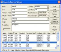 Stamp Collection Wizard 1.04 screenshot. Click to enlarge!