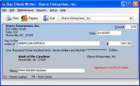 Star Check Writer 3.10 screenshot. Click to enlarge!
