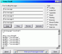 Status Scroll 1.0 screenshot. Click to enlarge!