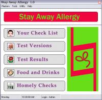 Stay Away Alergies Software 1.0 screenshot. Click to enlarge!