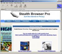Stealth Browser Pro 1.0 screenshot. Click to enlarge!