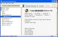 Stealth Web Page Recorder 1.1 screenshot. Click to enlarge!