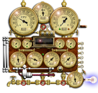 Steampunk Resource Monitor 1.0.2 screenshot. Click to enlarge!