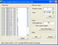 Step Counter Wizard 1.01 screenshot. Click to enlarge!