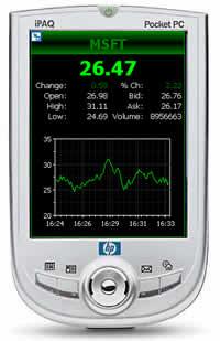 Stock Quotes for Pocket PC 1.0.5.0 screenshot. Click to enlarge!