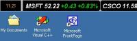 Stock Ticker Application Bar 2.35 screenshot. Click to enlarge!