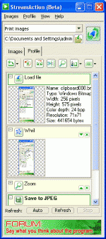 StreamAction 1.2.2 screenshot. Click to enlarge!