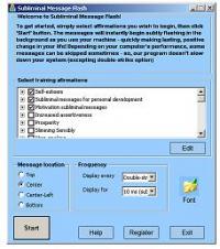 Subliminal software 2.1 screenshot. Click to enlarge!