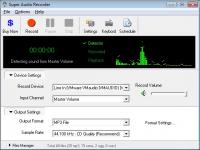 Super Audio Recorder 8.86 screenshot. Click to enlarge!