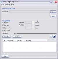 Super MP3 Splitter 1.6.1 screenshot. Click to enlarge!