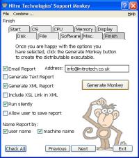 SupportMonkey 2002 v1.0 screenshot. Click to enlarge!