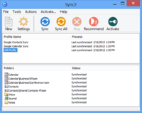 Sync2 2.73.2761 screenshot. Click to enlarge!
