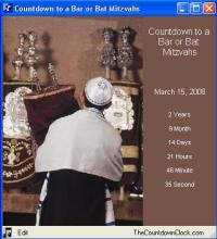 T-Minus Bar-Bat Mitvahs Countdown 6.0 screenshot. Click to enlarge!