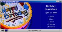 T-Minus Birthday Countdown 6.0 screenshot. Click to enlarge!