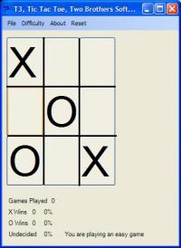 T3 Tic Tac Toe 1.01 screenshot. Click to enlarge!