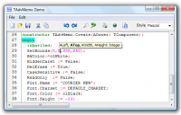 TAdvMemo, TDBAdvMemo, TAdvCodeList 3.1.2.1 screenshot. Click to enlarge!