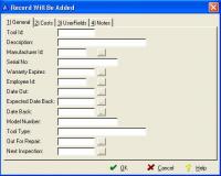 TBS Tool Tracking 6.0 screenshot. Click to enlarge!