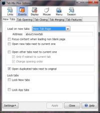 Tab Mix Plus 0.5.0.3 screenshot. Click to enlarge!