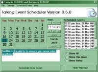 Talking Event Scheduler 3.8.1 screenshot. Click to enlarge!