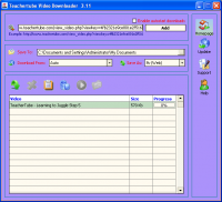 Teachertube Video Downloader 3.24 screenshot. Click to enlarge!