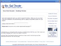 Teen Chat Decoder 5.0.00 screenshot. Click to enlarge!