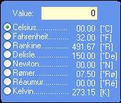 Temperature Convertor v1.2 screenshot. Click to enlarge!