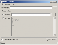 Text 2 Folders 1.1.6.1 screenshot. Click to enlarge!