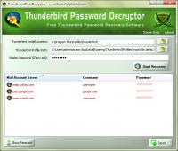 ThunderbirdPassDecryptor Portable 3.0 screenshot. Click to enlarge!