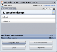 Time Doctor 2.3.26 screenshot. Click to enlarge!