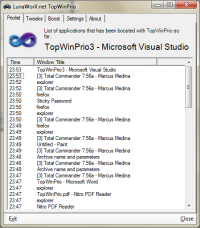 TopWinPrio 1.0.0 screenshot. Click to enlarge!