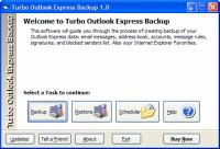Turbo Outlook Express Backup 1.0 screenshot. Click to enlarge!