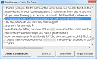 Twitter DM Deleter 1.0 screenshot. Click to enlarge!