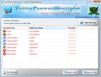 Twitter Password Decryptor 7.0 screenshot. Click to enlarge!