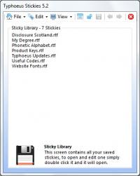 Typhoeus Stickies 5.2 screenshot. Click to enlarge!
