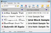 Typograf font manager 5.1.2 screenshot. Click to enlarge!