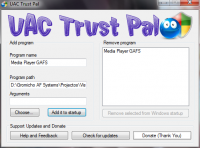 UAC Trust Pal 1.0 screenshot. Click to enlarge!