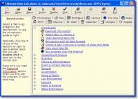 Ultimate Date Calculator 2.9.0.0 screenshot. Click to enlarge!